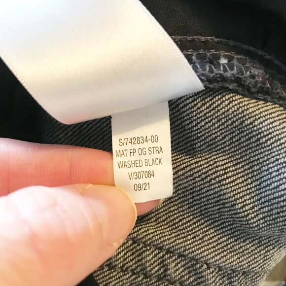 OLD NAVY OG Straight Leg Low Panel Maternity Jeans Washed Black Denim Womens 8 - Picture 7 of 11